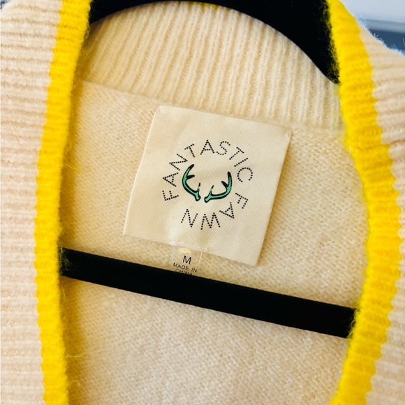 Fantastic Fawn Cream Cardigan with Yellow Accents - Picture 3 of 3